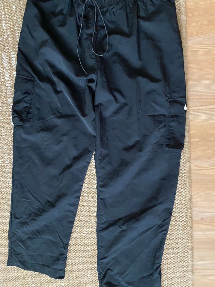 Nike Siyah Bol Kesim Kemerli kadın Pantolon - Görsel 5