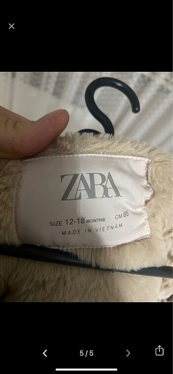 1 Yaş Beden ten rengi Renk Zara mont