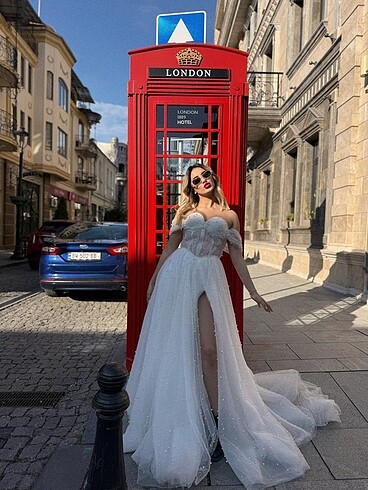 İncili sindirella model gelinlik