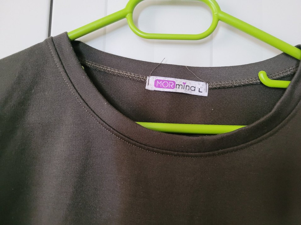 Haki yeşili Baskılı Uzun Kollu Kadın Sweatshirt - Görsel 3