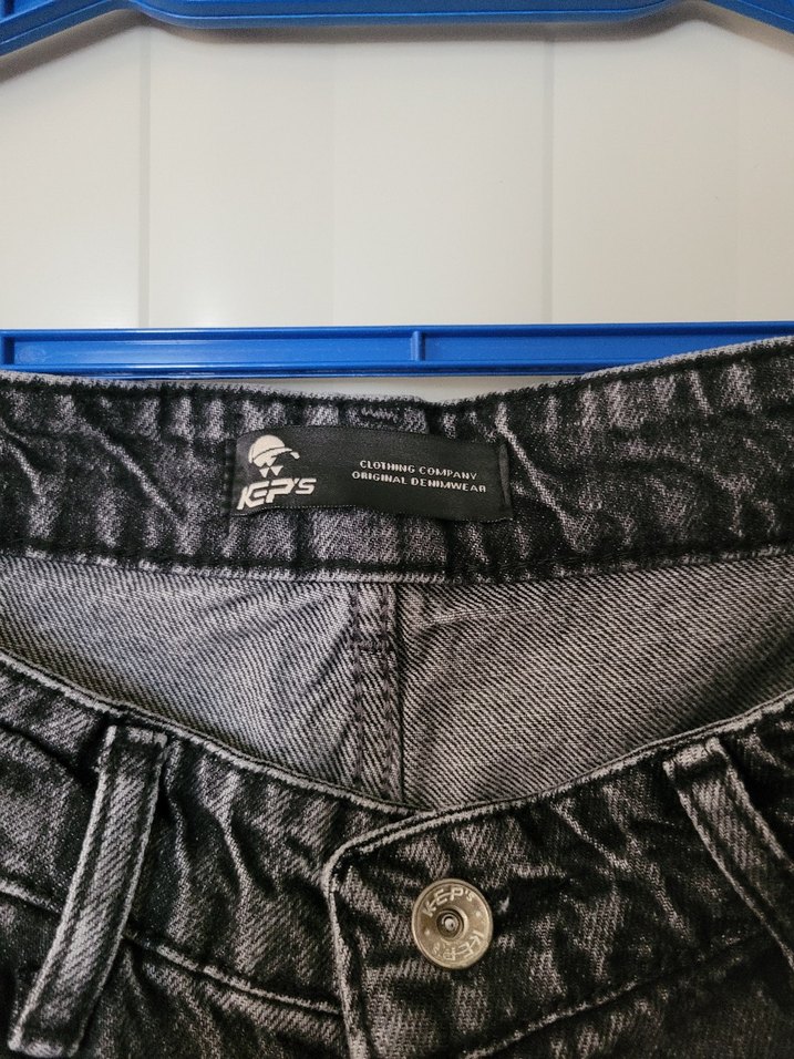 Gri Bol Kesim Kadın Denim Pantolon - Görsel 3