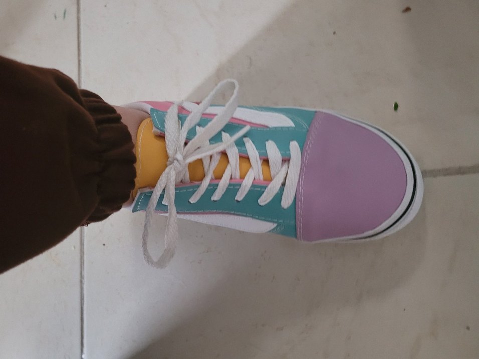 Bağcıklı Pastel Renkli Kadın Spor Ayakkabı - Görsel 2