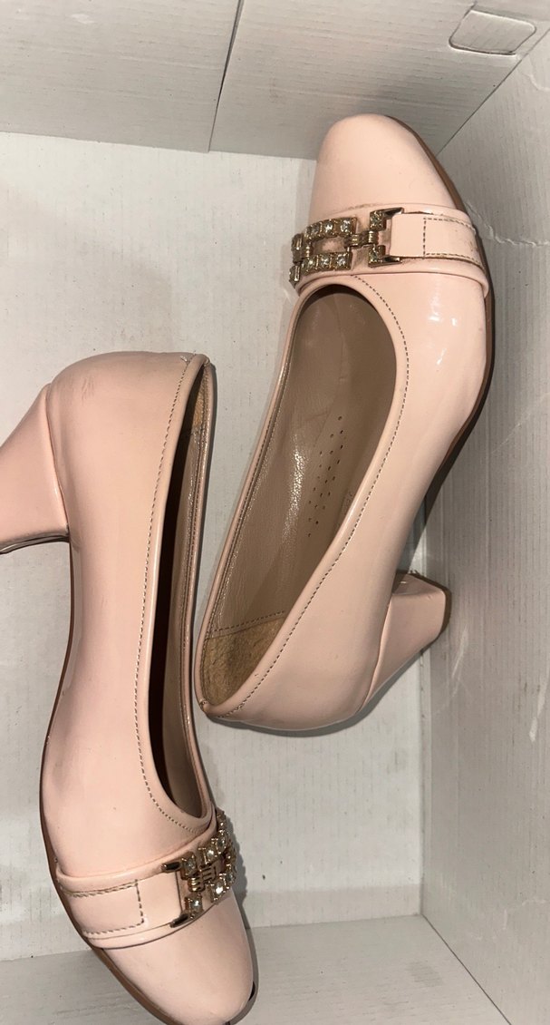 Bej Rugan Tokalı Kadın Topuklu Ayakkabı - Görsel 2