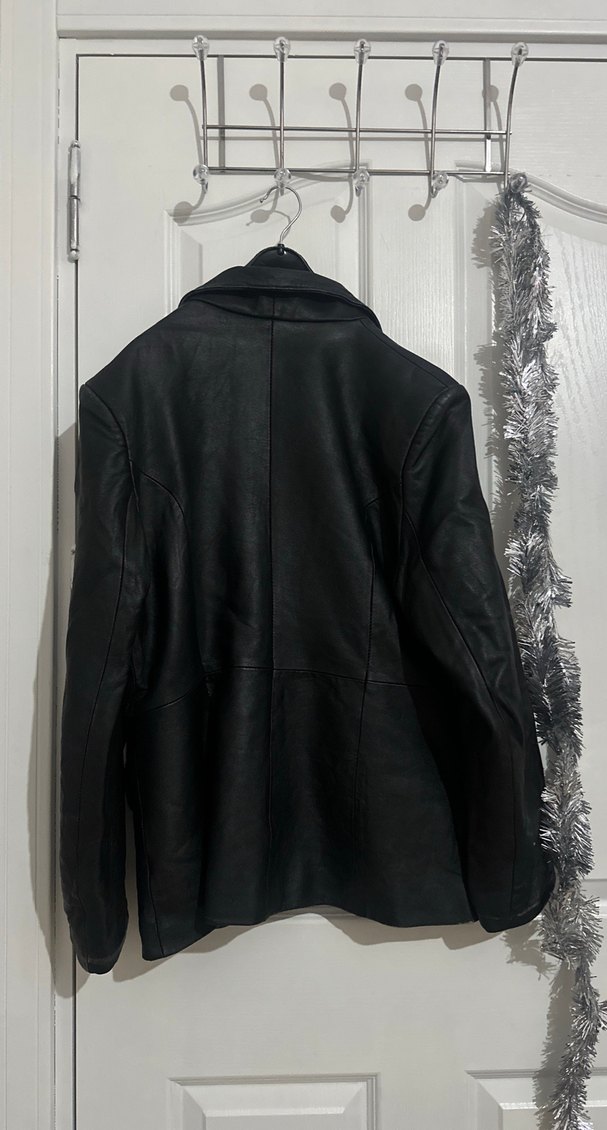 Kadın Siyah Deri ceket - Görsel 5