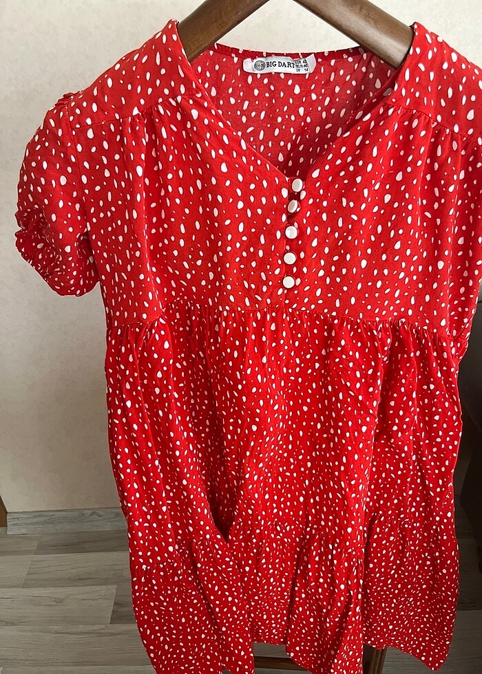 Puantiyeli elbise - Görsel 3