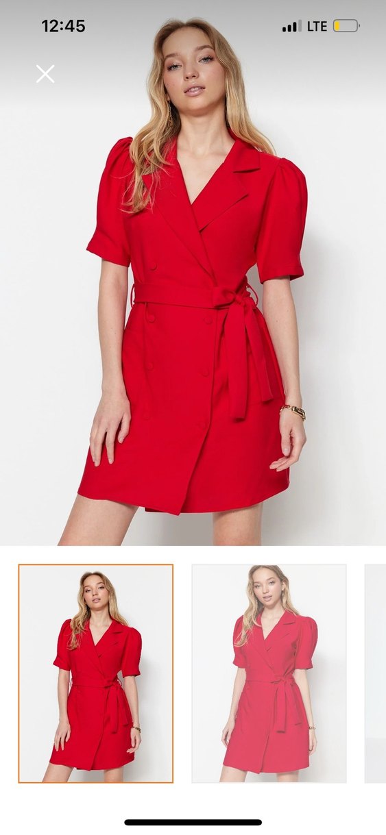 Siyah Kemerli Mini Ofis Elbisesi - Görsel 2