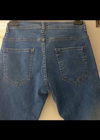 Düğmeli Mavi Erkek Denim Jean - Görsel 4