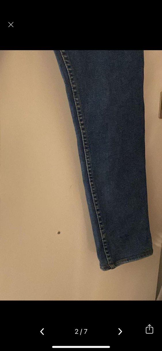 Düğmeli Mavi Erkek Denim Jean - Görsel 2