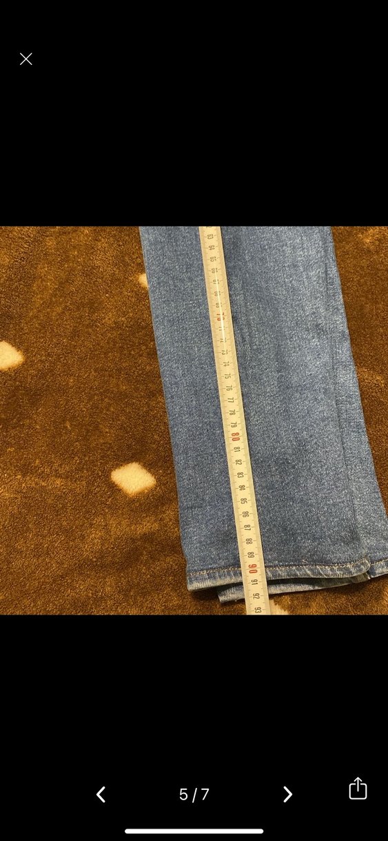 Düğmeli Mavi Erkek Denim Jean - Görsel 5