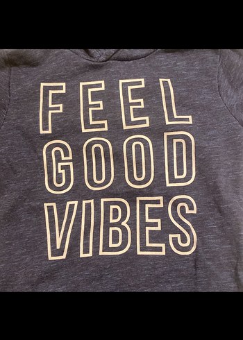 Kapüşonlu Mavi çocuk Sweatshirt - Görsel 2