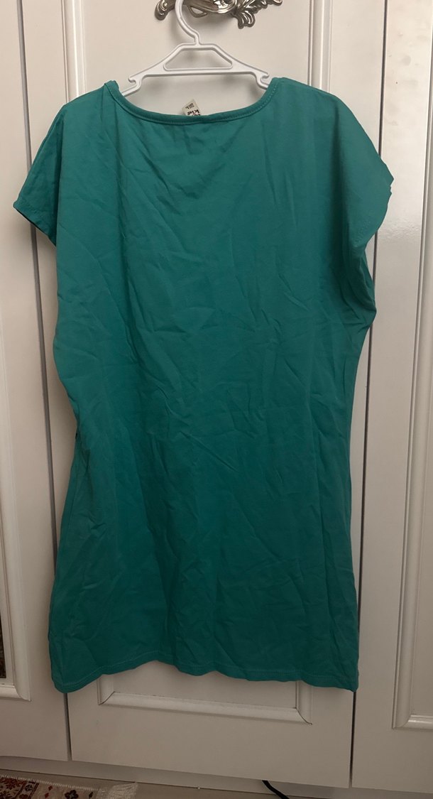 Kız Çocuk Turkuaz Baskılı Tişört - Görsel 3