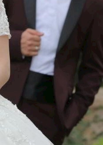 Klasik Bordo Damatlık Takım Elbise