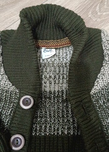 Erkek Çocuk yesil Örgü Hırka - Görsel 2