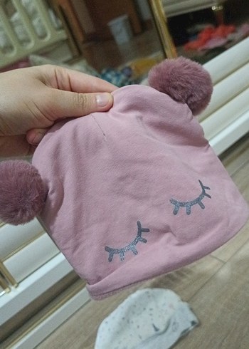 LC Waikiki Beyaz ve Pembe Çocuk Bere Seti - Görsel 2