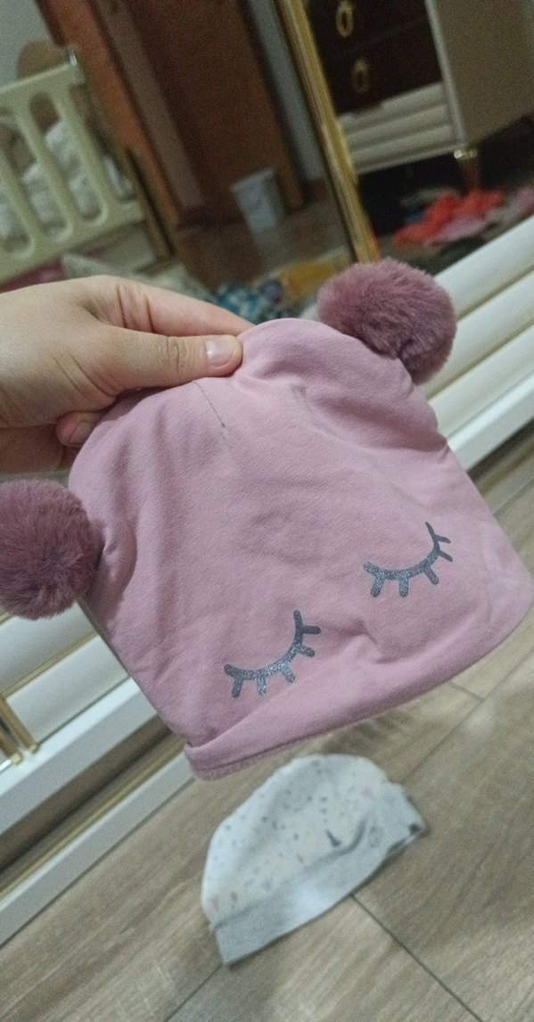 LC Waikiki Beyaz ve Pembe Çocuk Bere Seti - Görsel 2