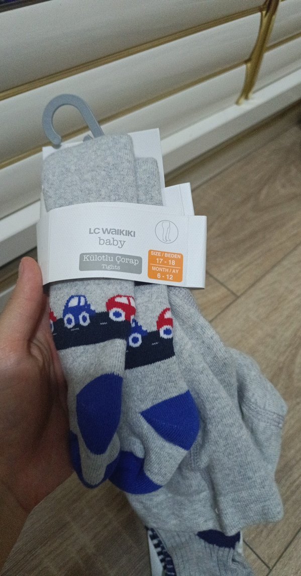 Gri Desenli Erkek Çorap Seti - Görsel 3