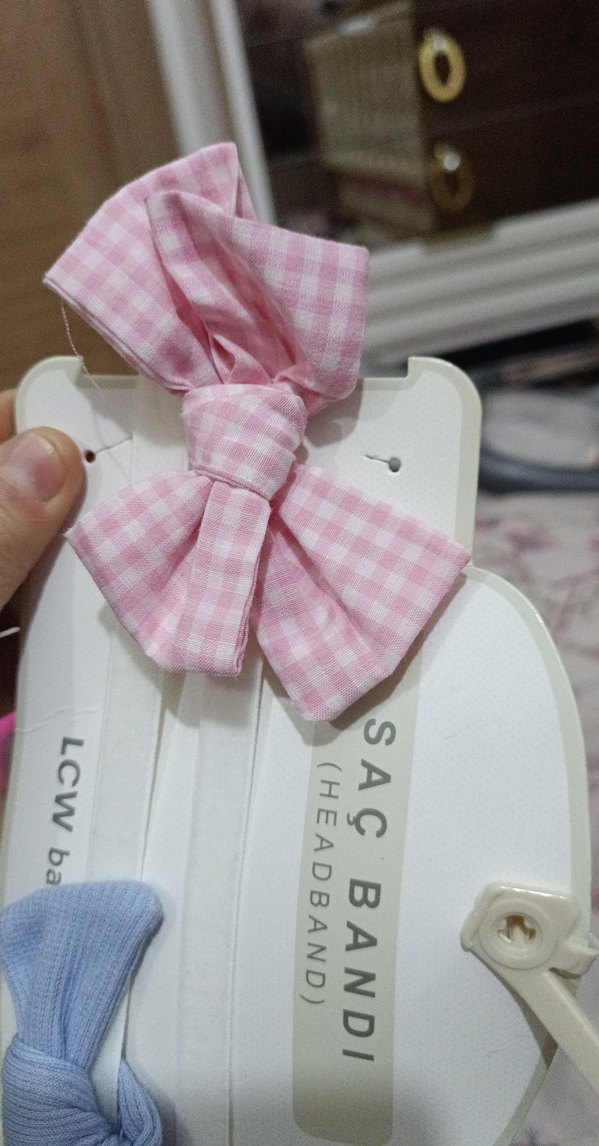 Çocuk İçin Pembe Fiyonklu Saç Bandı - Görsel 2