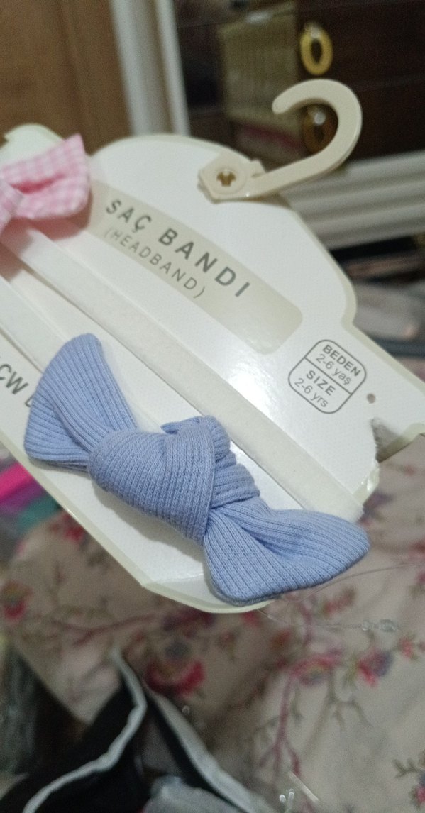 Çocuk İçin Pembe Fiyonklu Saç Bandı - Görsel 3