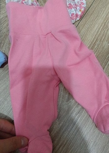 Nakışlı, uzun kollu, örme bebek kız tulum seti - Görsel 4