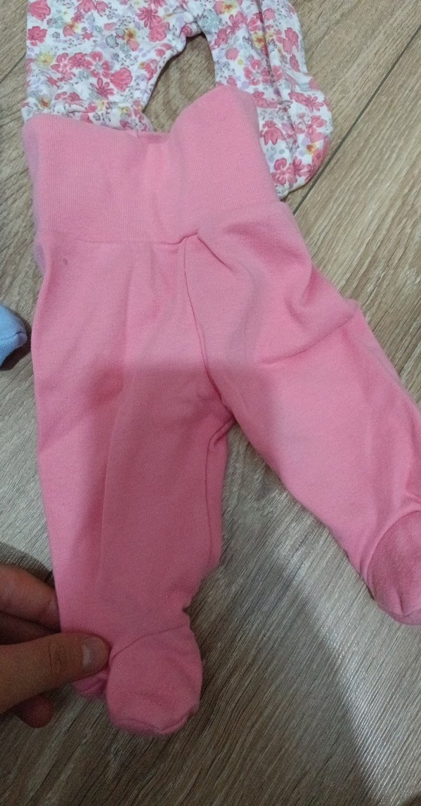 Nakışlı, uzun kollu, örme bebek kız tulum seti - Görsel 4