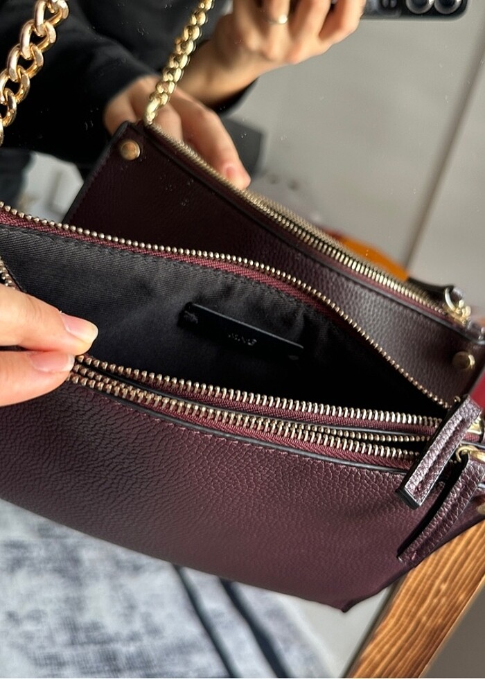 Mango Mürdüm Çanta - Görsel 3