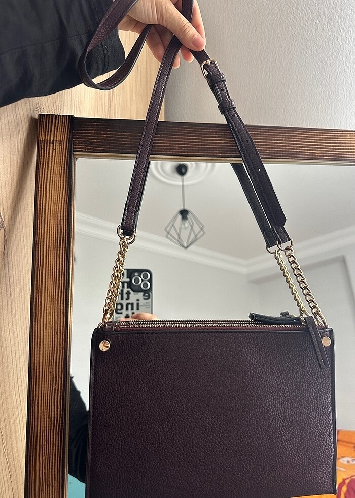 Mango Mürdüm Çanta - Görsel 2