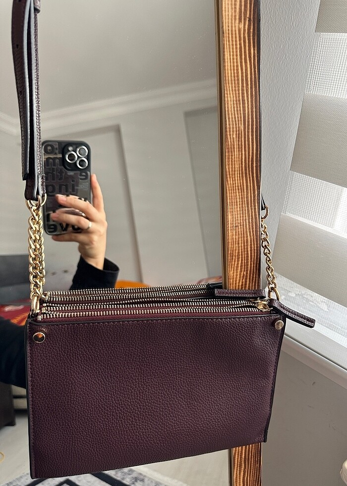 Mango Mürdüm Çanta - Görsel 4