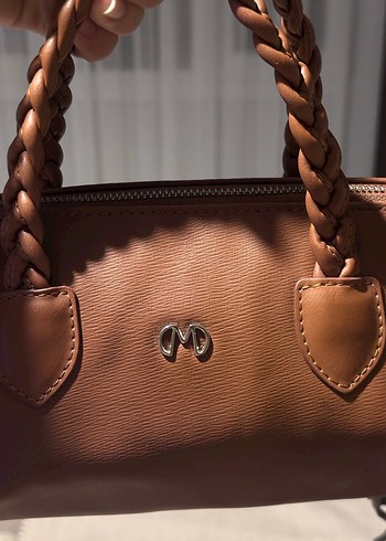 Matmazel Püsküllü Kahverengi Deri Bohem Çanta - Görsel 3