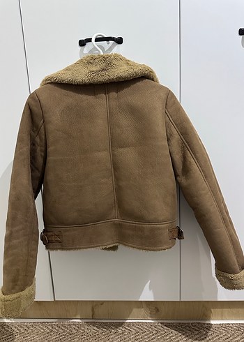 Stradivarius Kürklü Süet Kadın Ceket - Görsel 3