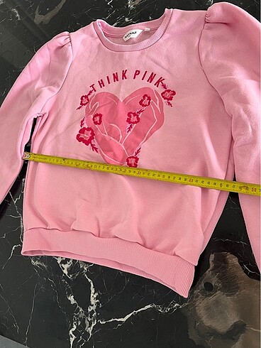 7 Yaş Beden pembe Renk Pembe sweatshirt