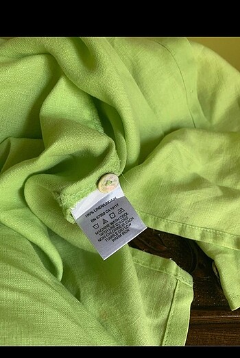 m Beden yeşil Renk #sigridolsen #hakiki #keten #gömlek
