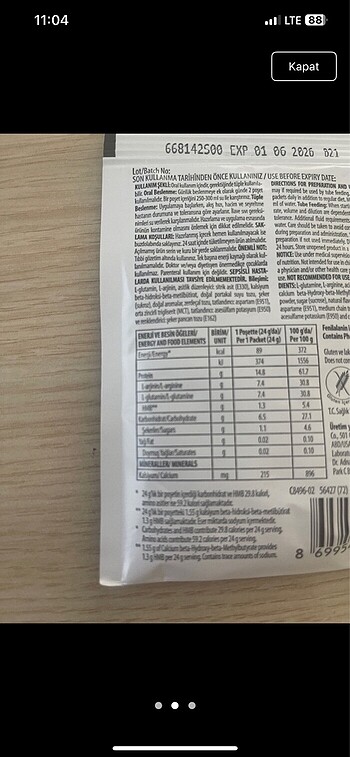 Protein tozu besin takviyesi / kilo verme