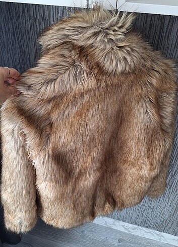 12-13 Yaş Beden kahverengi Renk H&M Lisanslı Peluş Kaban çok şık uzun yumuşacık Ölçüleri; kol 61