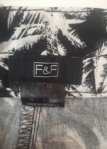 38 Beden siyah Renk F&F 10-38 beden orj.yurtdisi ürünü şort