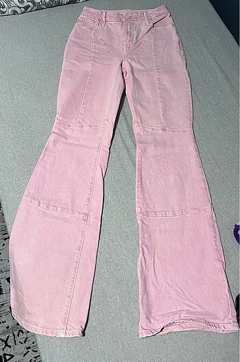 Diğer İspanyol paça pembe pantolon