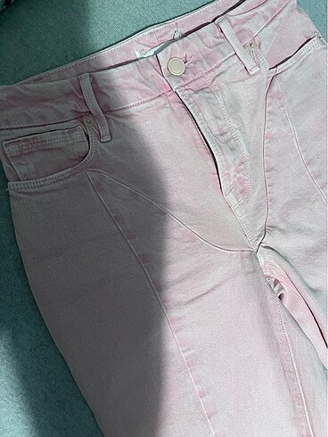 İspanyol paça pembe pantolon