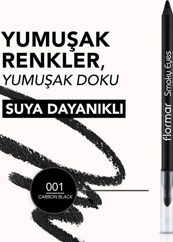 Flormar Siyah Suya Dayanıklı Göz Kalemi Eyeliner