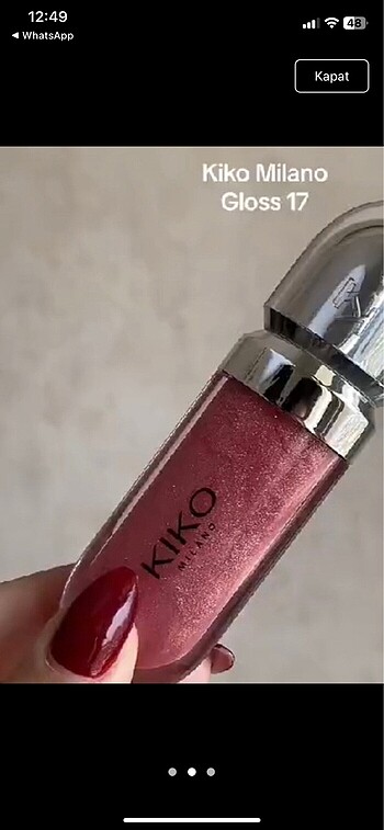 Kiko KİKO GLOSS BARKOTLU KUTULU SIFIR ÜRÜN