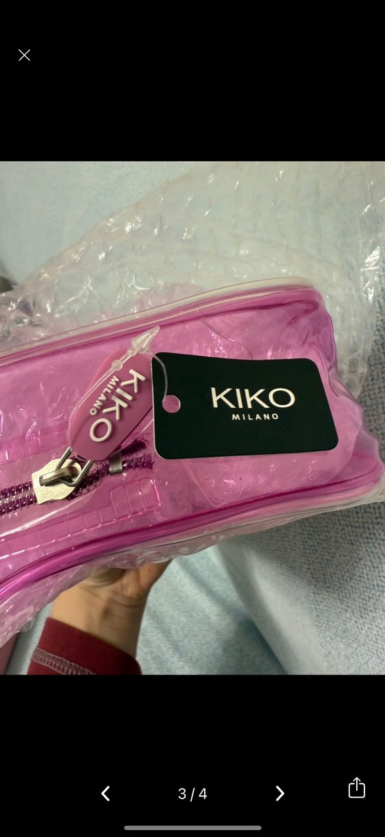KIKO Pembe Fermuarlı Makyaj Çantası - Görsel 3