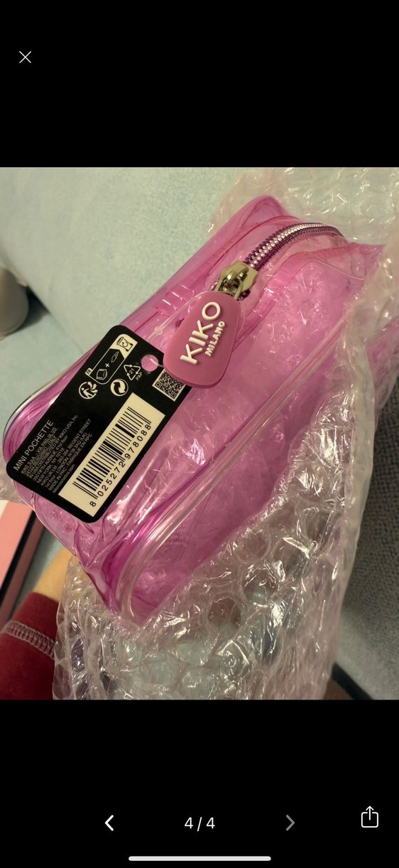 KIKO Pembe Fermuarlı Makyaj Çantası - Görsel 4
