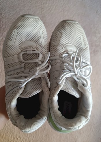 Beyaz Bağcıklı Kadın Spor Ayakkabı - Görsel 2