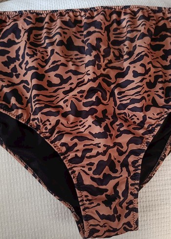 Kahverengi Zebra Desenli Bikini Takımı - Görsel 4