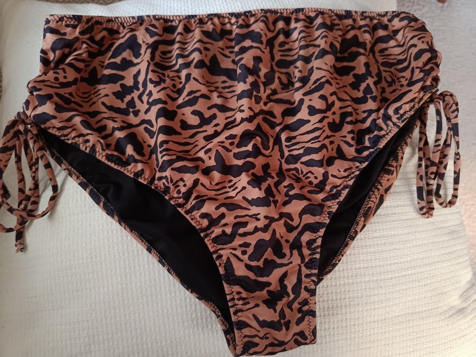 Kahverengi Zebra Desenli Bikini Takımı - Görsel 4