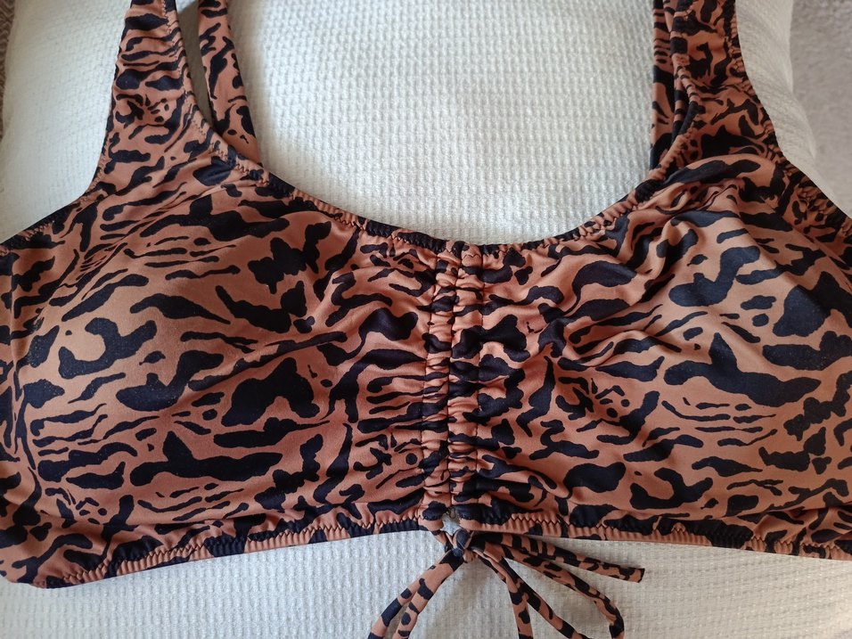 Kahverengi Zebra Desenli Bikini Takımı - Görsel 3