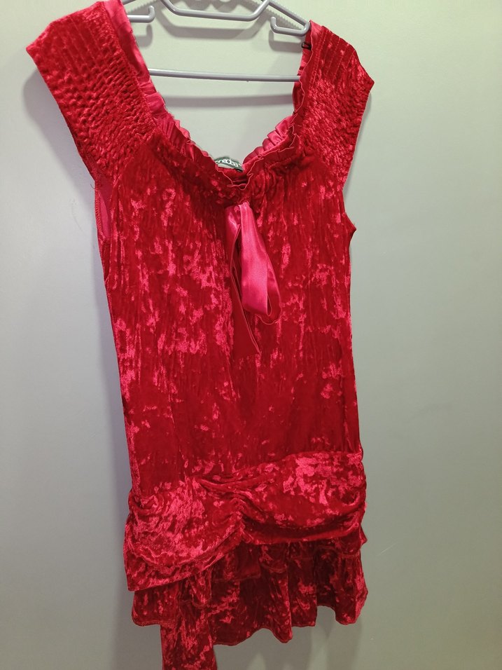 Kırmızı kısa elbise - Görsel 2