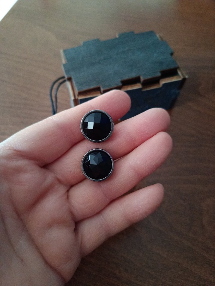 Suvari Siyah Erkek Kol Düğmesi - Görsel 2