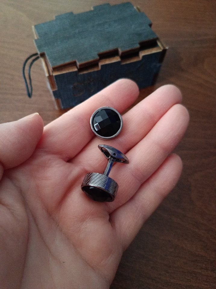 Suvari Siyah Erkek Kol Düğmesi - Görsel 3