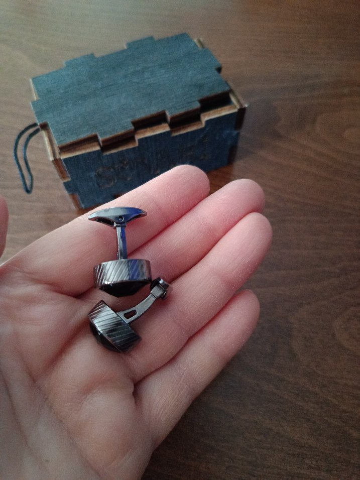 Suvari Siyah Erkek Kol Düğmesi - Görsel 4