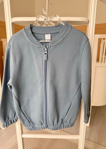 Erkek Çocuk Fermuarlı Mavi Sweatshirt - Görsel 5