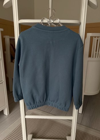 Erkek Çocuk Fermuarlı Mavi Sweatshirt - Görsel 7